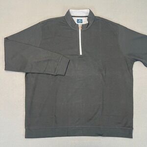 Johnnie-O Mens Size 2XL Sully Quarter Zip Pullover Wrinkle Resistant Black Modal
